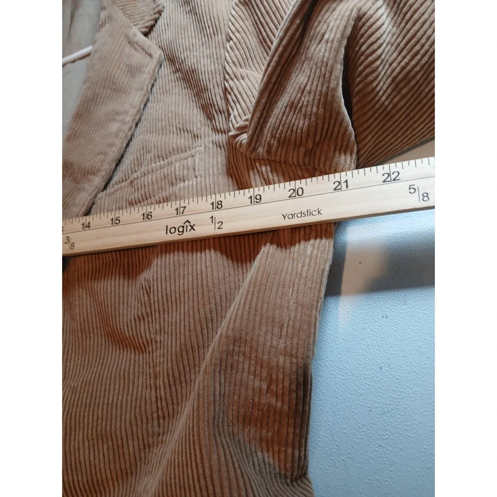 Austin Manor 44R Tan Corduroy Blazer Mens Jacket Elbow Patches Sport Coat
